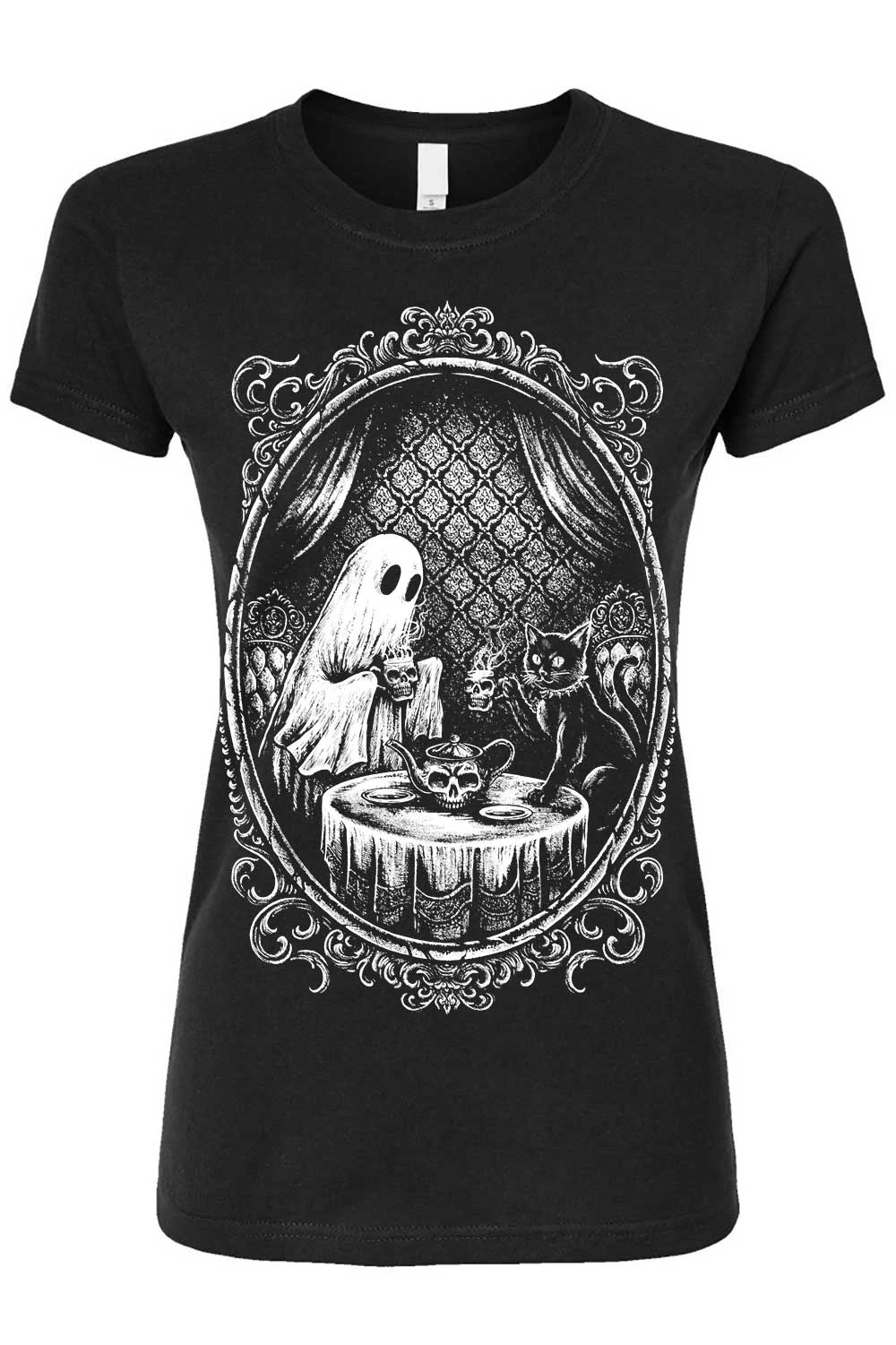 Ghostly Tea Time T-shirt 4 Ghostly Tea Time T-shirt - Image 4