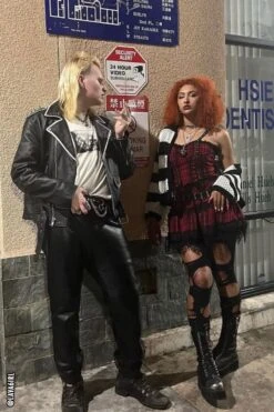 Girl In The Band Plaid Punk Dress -Vampirefreaks Sale Store girl in the band plaid punk dress dresses 722018