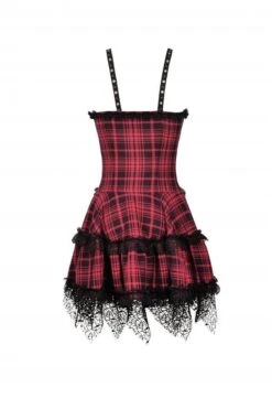 Girl In The Band Plaid Punk Dress -Vampirefreaks Sale Store girl in the band plaid punk dress dresses 806349