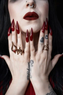 Sacred Arches Ring [CHAMPAGNE GOLD] -Vampirefreaks Sale Store gold goth ring