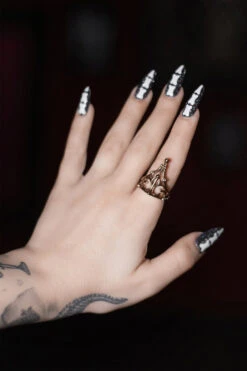 Spirescape Ring [Champagne Gold] -Vampirefreaks Sale Store gold gothic ring