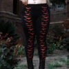 Vampire Bat Leggings [Red Bats] -Vampirefreaks Sale Store goth aestehtic