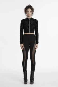 Mordor Black Magic Netted Leggings -Vampirefreaks Sale Store goth black leggings