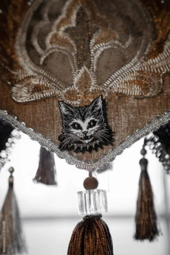 Punk Rock Kitty Enamel Pin -Vampirefreaks Sale Store goth cat badge