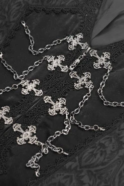 Black Bishop Vampire Goth Vest -Vampirefreaks Sale Store goth chain