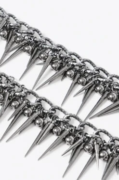 Knightcore Spiked Layered Necklace -Vampirefreaks Sale Store goth chokers adfcfb65 5627 4d85 a110 d23fbb8f0f11