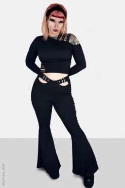 Lita Flare Pants -Vampirefreaks Sale Store goth clothes womens