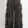 Tripp NYC Denim Strap Zip Off Pants [Black Denim] -Vampirefreaks Sale Store goth clothes 8f641d7c eaf8 4096 bf01 bc4496e1584c