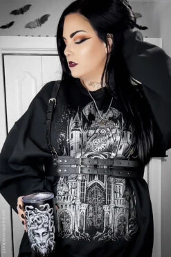 Gargoyle Cathedral Sweatshirt [METALLIC SILVER] -Vampirefreaks Sale Store goth clothes b0e5760a 0fcc 4b9b a8e0 5ec105e935d0