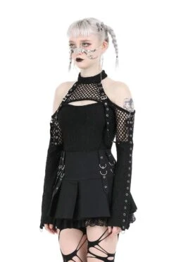 Goth Club Fishnet Top -Vampirefreaks Sale Store goth club fishnet top womens tops 977900