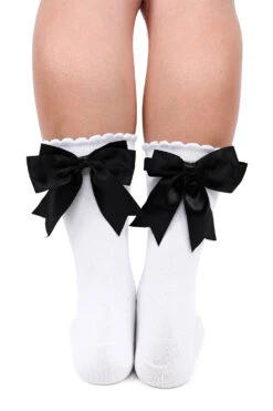 White Ribbon Socks -Vampirefreaks Sale Store goth crew socks e3799e02 8dc7 4446 84dc 8adecbf6aad3
