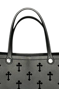 Salem Cathedral Gothic Cross Bag [Black] -Vampirefreaks Sale Store goth cross bag