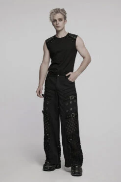 Noir Cyberpunk Patch Armor Tank Top -Vampirefreaks Sale Store goth cybergoth shirt