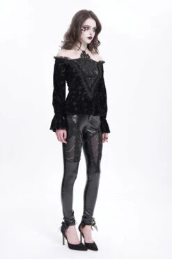 Haunted Doll Peplum Top -Vampirefreaks Sale Store goth doll ruffle top