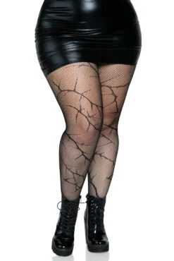 LEG AVENUE Plus Size Cracked Fishnet Tights -Vampirefreaks Sale Store goth doll tights eafb4272 a96a 4dc8 b993 60c714bfe2f9