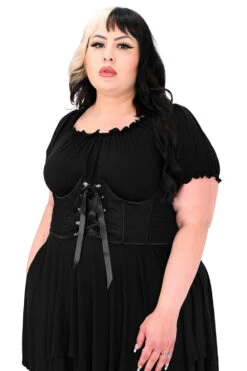 Fishnet Underbust Corset -Vampirefreaks Sale Store goth fishnet corset