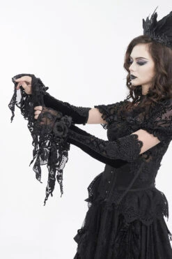 Tattered Witch Velvet Gloves