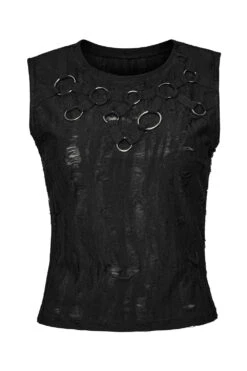 Vampyre Huntress Distressed Tank Top -Vampirefreaks Sale Store goth grunge crop top