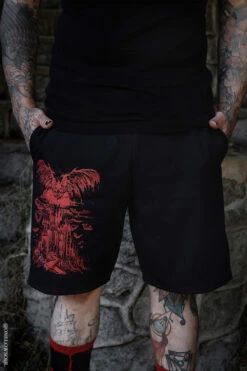 Vampire Castle Sweat Shorts [Unisex] -Vampirefreaks Sale Store goth guy mens shorts