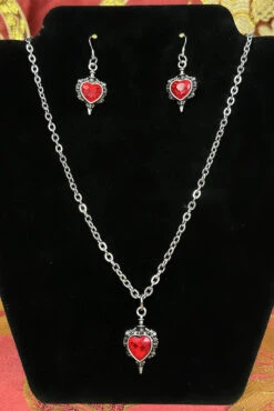 Heart Of Glass Earrings -Vampirefreaks Sale Store goth heart jewelry set 391ecc5f 297a 4b6e b877 d3348703ee26