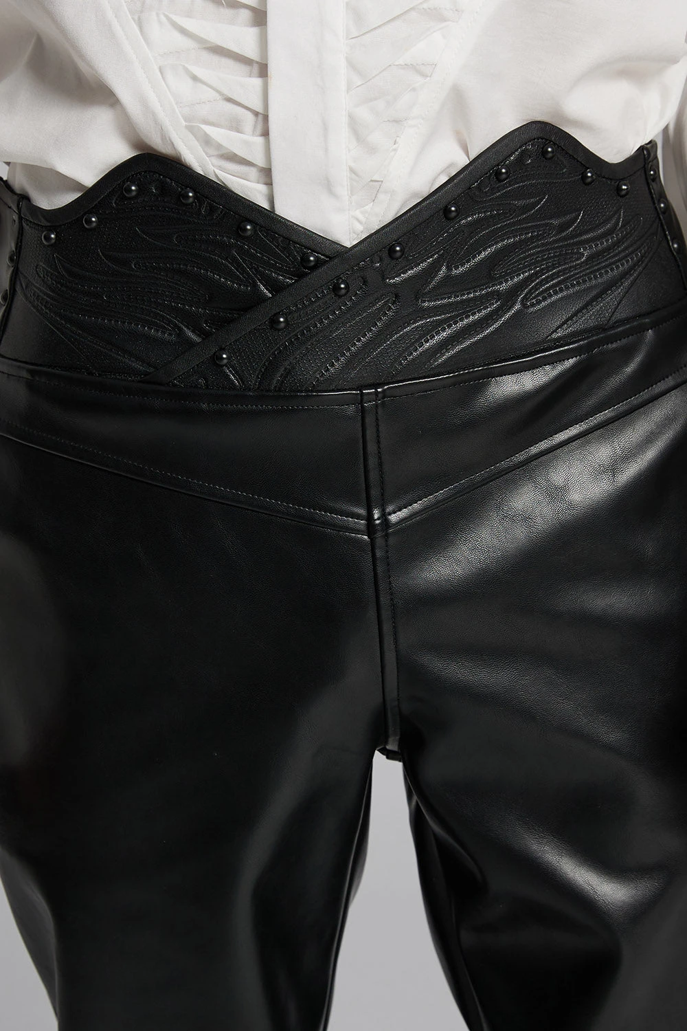 Badlands Studded Vegan Leather Moto Pants 2 Badlands Studded Vegan Leather Moto Pants - Image 2