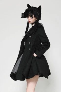 Gothic Lolita Black Cat Ear Bonnet -Vampirefreaks Sale Store goth lolita hat