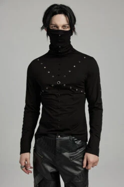Masked Death Tactical Top -Vampirefreaks Sale Store goth mens clothes