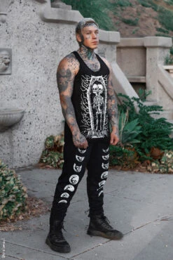 Moon Phase Joggers [UNISEX] -Vampirefreaks Sale Store goth mens skeleton tank top 9ef80c49 c6f0 4d44 b1f1 42e646176ecd