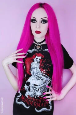 The Little Murdermaid T-shirt -Vampirefreaks Sale Store goth mermaid shirt