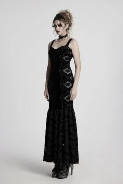 Mermaid Tears Lace-Up Fishtail Dress -Vampirefreaks Sale Store goth mermaid tail gown