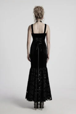 Mermaid Tears Lace-Up Fishtail Dress -Vampirefreaks Sale Store goth mermaid velvet dress