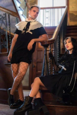 White Ruffle Collar -Vampirefreaks Sale Store goth neck collar