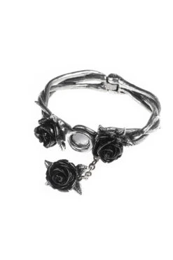 Alchemy Wild Black Rose Bracelet -Vampirefreaks Sale Store goth rose cuff bracelet