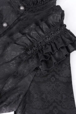Haunted Manor Ruffled Long Sleeve Blouse -Vampirefreaks Sale Store goth ruffled blouse