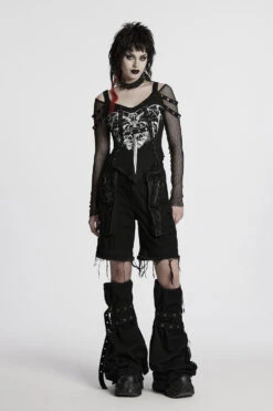 The Craft Convertible Baggy Pants -Vampirefreaks Sale Store goth shorts womens