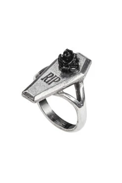 Alchemy RIP Rose Ring -Vampirefreaks Sale Store goth silver ring