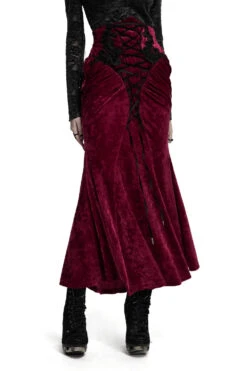 Cabernet Sauvignon Velvet Skirt [Wine Red]