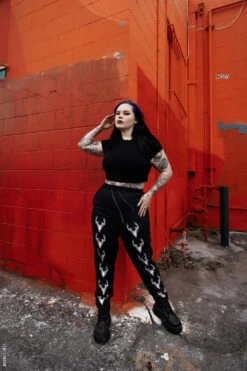 Wendigo Skull Joggers -Vampirefreaks Sale Store goth skull pants