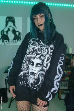 Medusa Hoodie 32 Medusa Hoodie -Vampirefreaks Sale Store goth snake hoodie