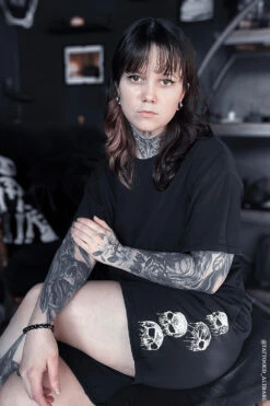 Catacomb Sweat Shorts [Unisex] -Vampirefreaks Sale Store goth sweat shorts