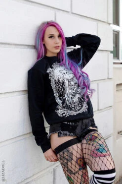 Ghost Kitty Sweatshirt -Vampirefreaks Sale Store goth tights c48a6655 1f7f 47ba ae9c c392fa1daefe