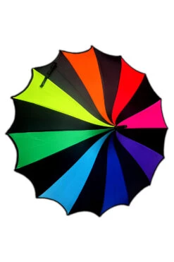 Batwing Pagoda Umbrella [Goth Rainbow] -Vampirefreaks Sale Store goth umbrella vampirefreaks