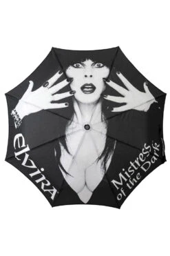 Skull Handle Elvira Classic Logo Umbrella