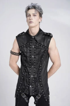 Serpentine Lace-Up Tank Top -Vampirefreaks Sale Store goth vest 8bb6e8b5 982a 41fb ba1a 65047fd94e4e