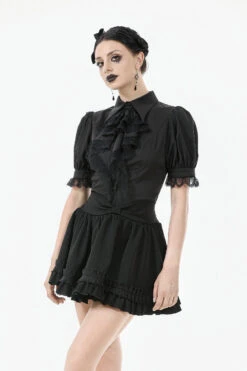 Darling Gloom Puff Sleeve Ruffled Shirt -Vampirefreaks Sale Store goth victorian blouse