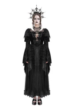 Flared Sleeve Tiered Gothic Gown -Vampirefreaks Sale Store goth wedding dress 13d2202d 470a 4b4b a259 3d375c32d39e
