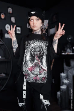 Little Dead Riding Hood T-shirt -Vampirefreaks Sale Store goth womens shirt