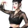 Spiderweb Mesh Tie Top -Vampirefreaks Sale Store gothabilly top