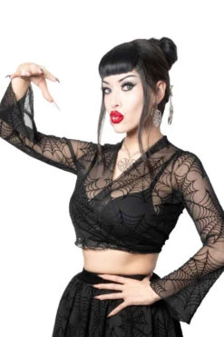 Spiderweb Mesh Tie Top