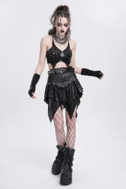 Pierced Witchy Hem Mini Skirt 11 Pierced Witchy Hem Mini Skirt -Vampirefreaks Sale Store gothcore skirt